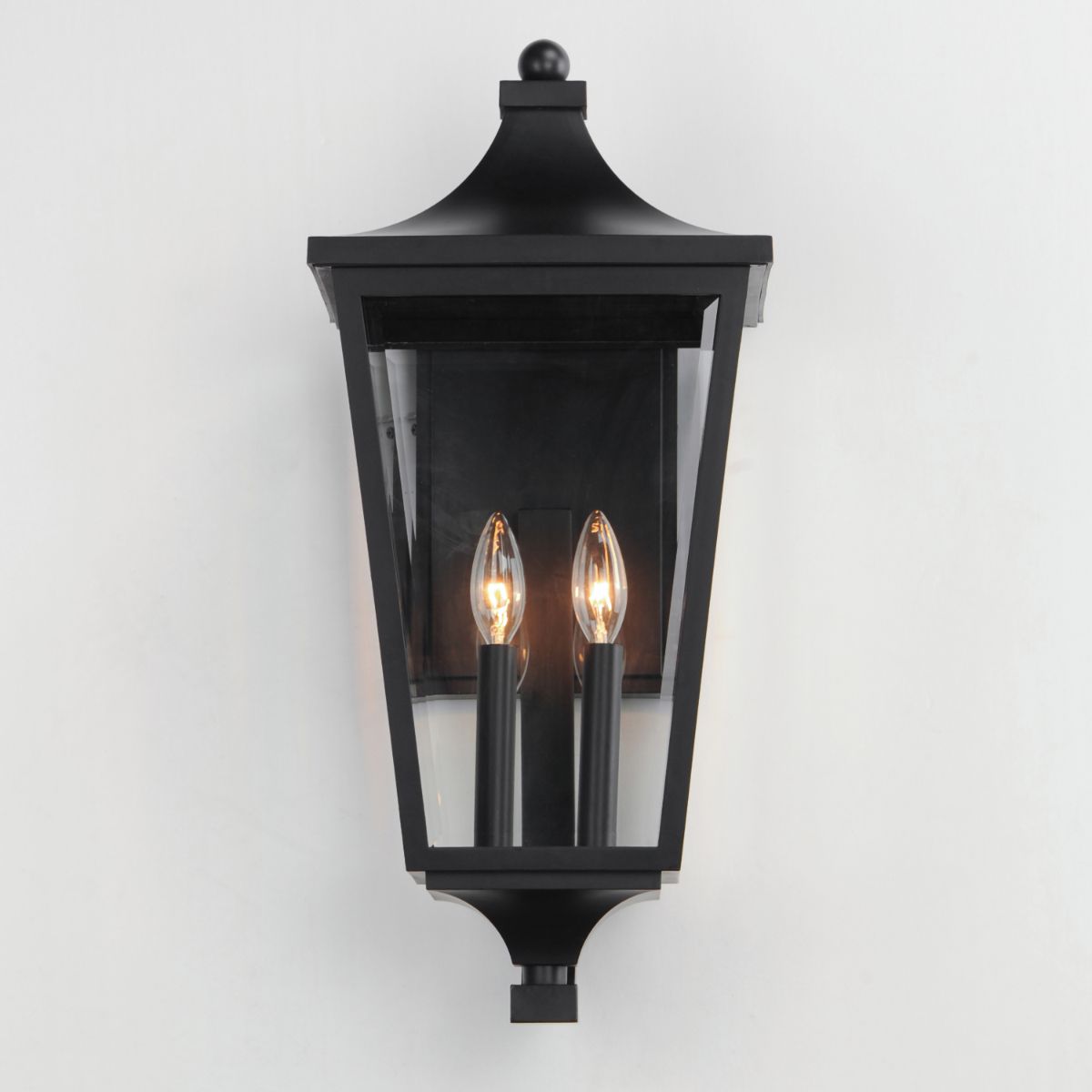 SUTTON PLACE VX 22 in. 2 Lights Outdoor Wall Light Black Finish - Bees Lighting