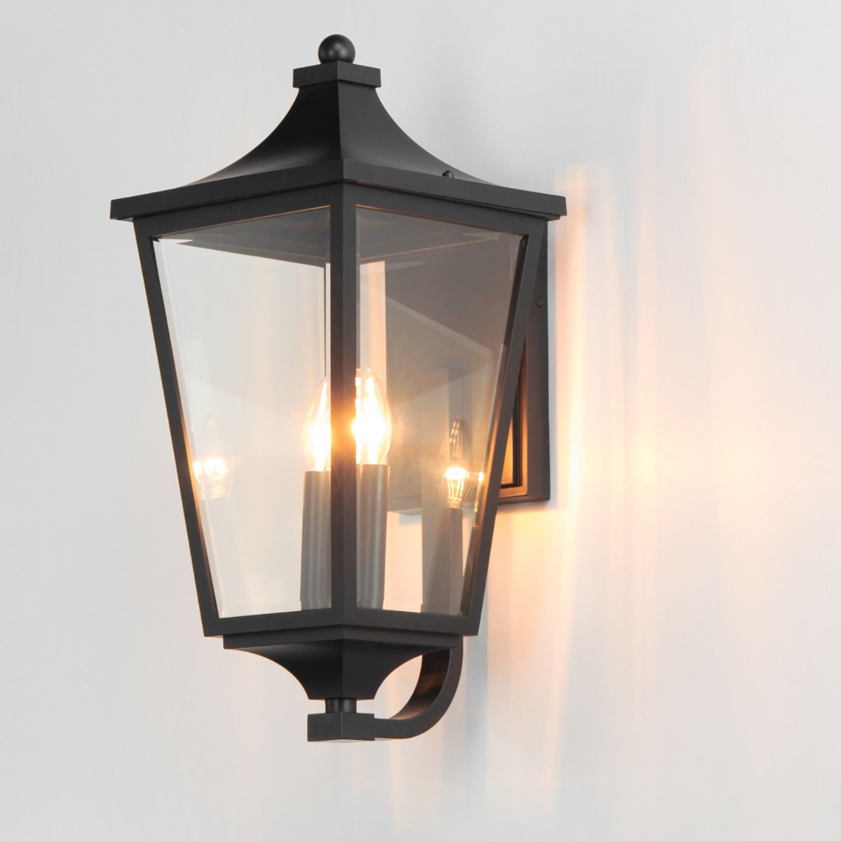 SUTTON PLACE VX 22 in. 2 Lights Outdoor Wall Light Black Finish - Bees Lighting