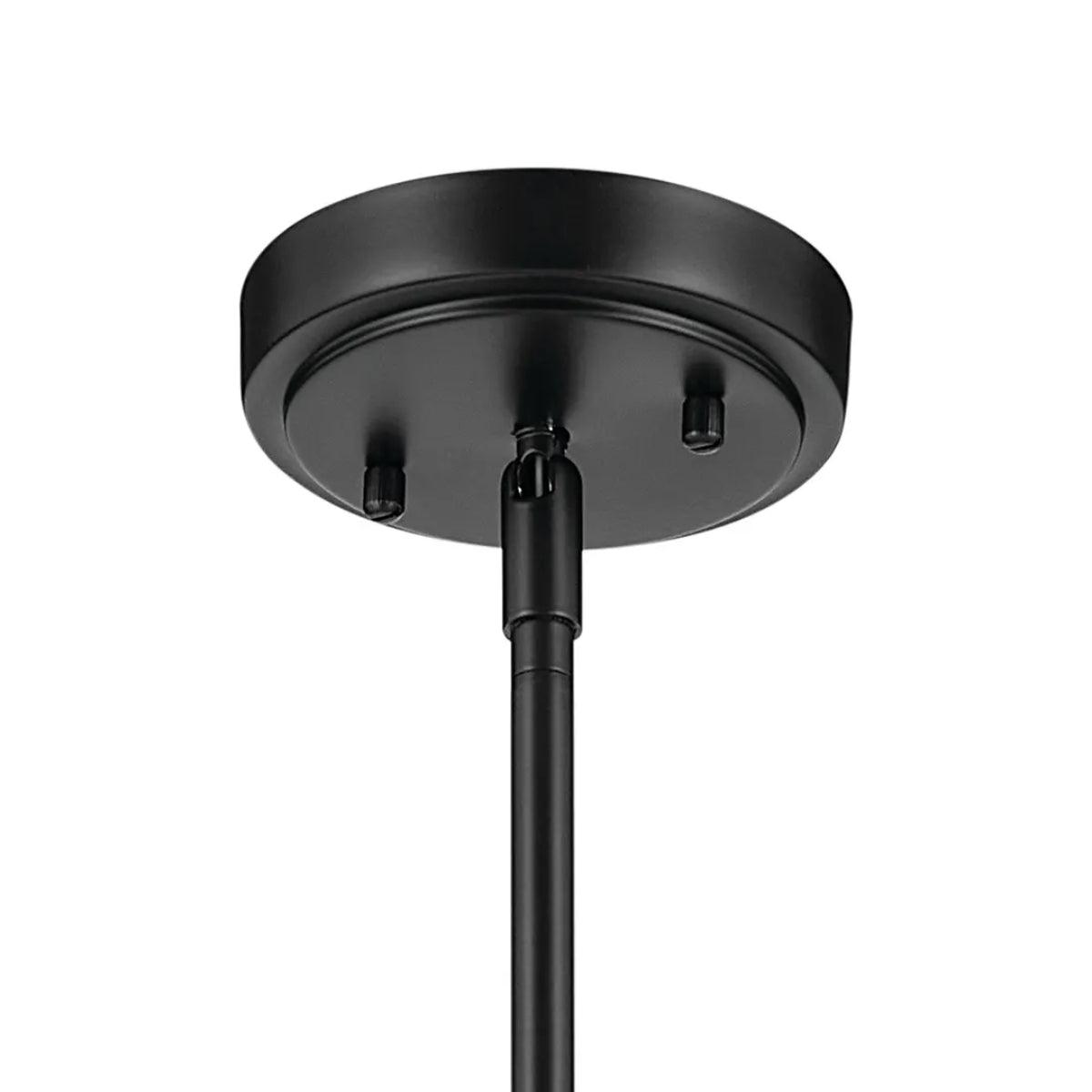 Everly 18" 1-Light Mini Pendant Light with Clear Seeded Glass, Black Finish - Bees Lighting
