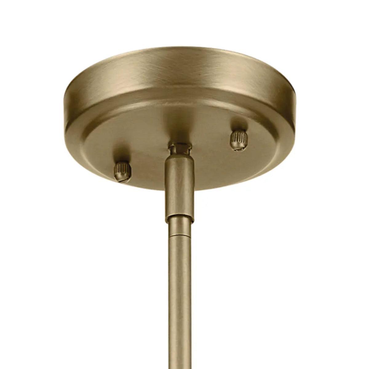 Everly 18" 1-Light Mini Pendant Light with Clear Seeded Glass, Natural Brass Finish - Bees Lighting