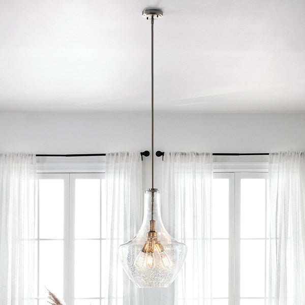 Everly 16 in. Pendant Light Nickel Finish - Bees Lighting