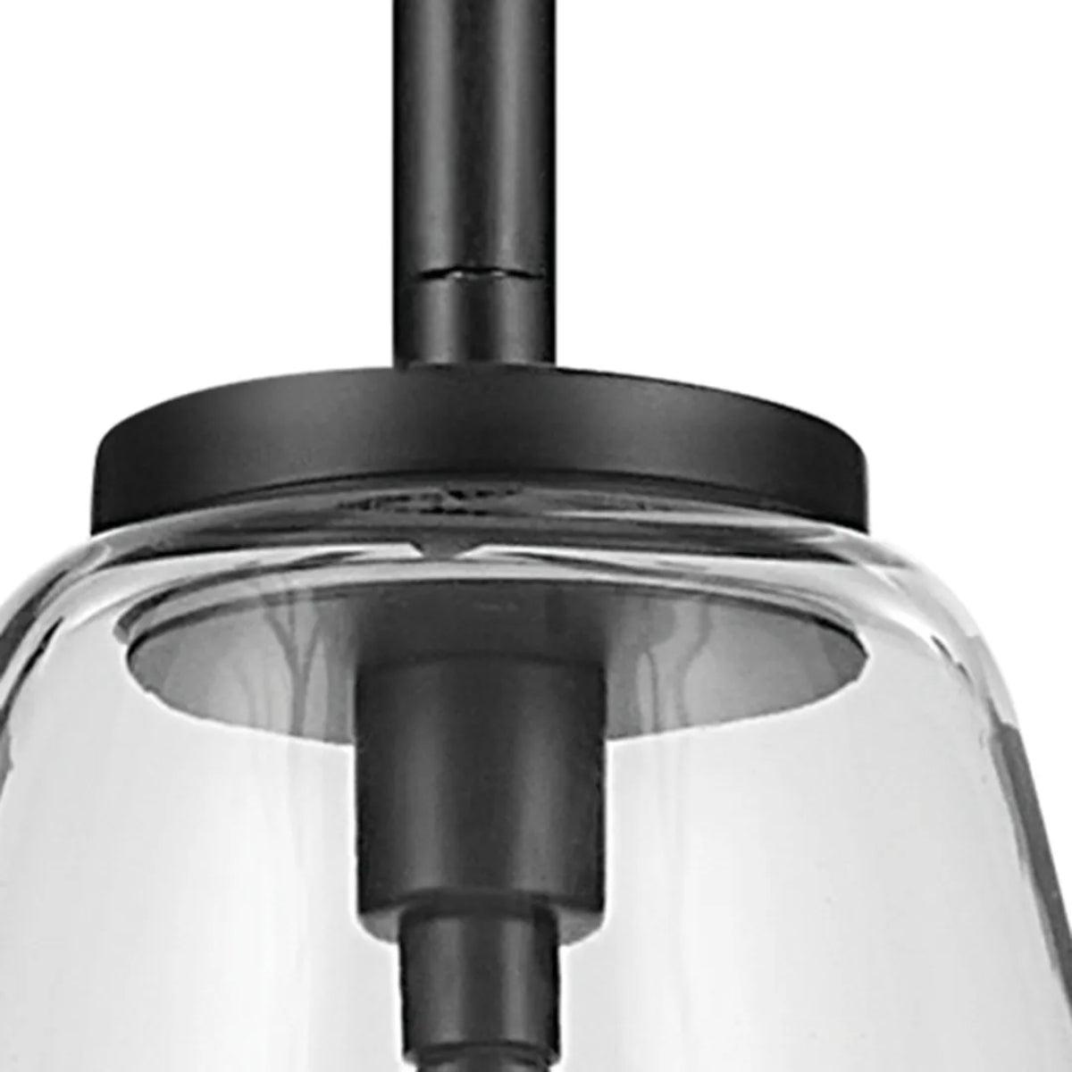 Everly 15" 1-Light Cone Pendant Light with Clear Glass, Black Finish - Bees Lighting