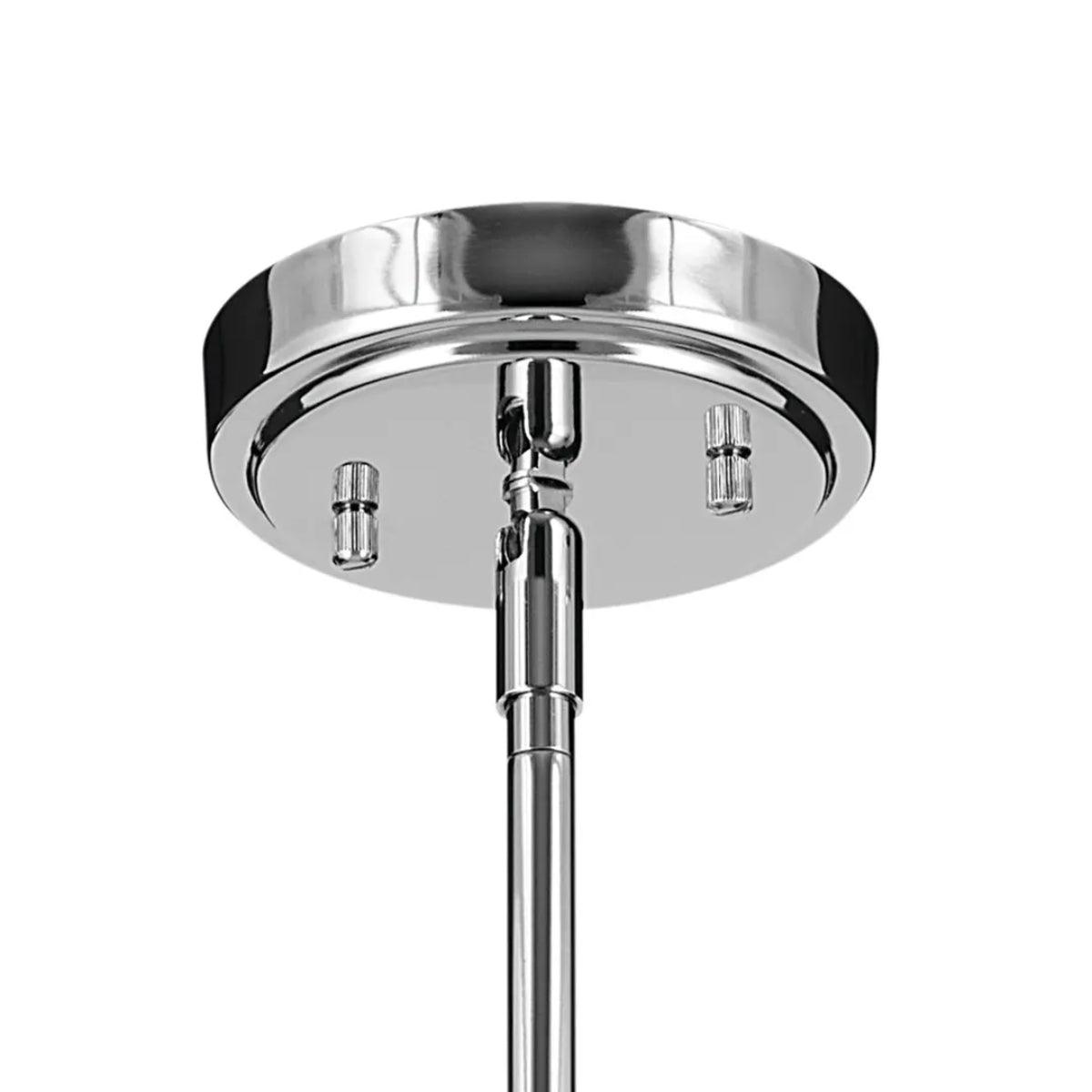 Everly 15" 1-Light Cone Pendant Light with Clear Seeded Glass, Chrome Finish - Bees Lighting