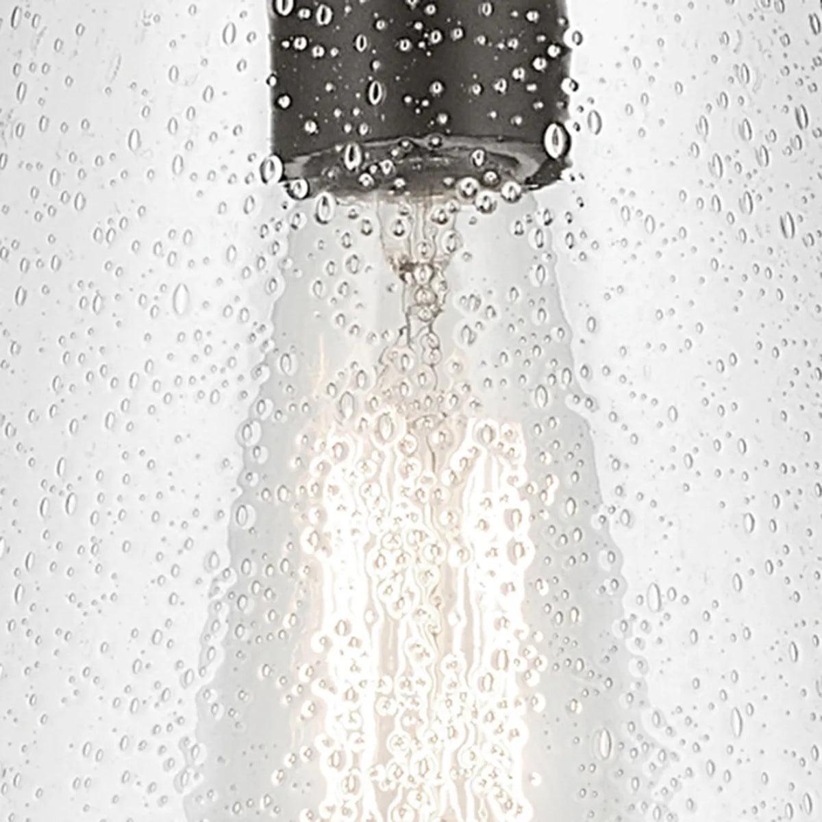 Everly 15" 1-Light Cone Pendant Light with Clear Seeded Glass, Olde Bronze Finish - Bees Lighting