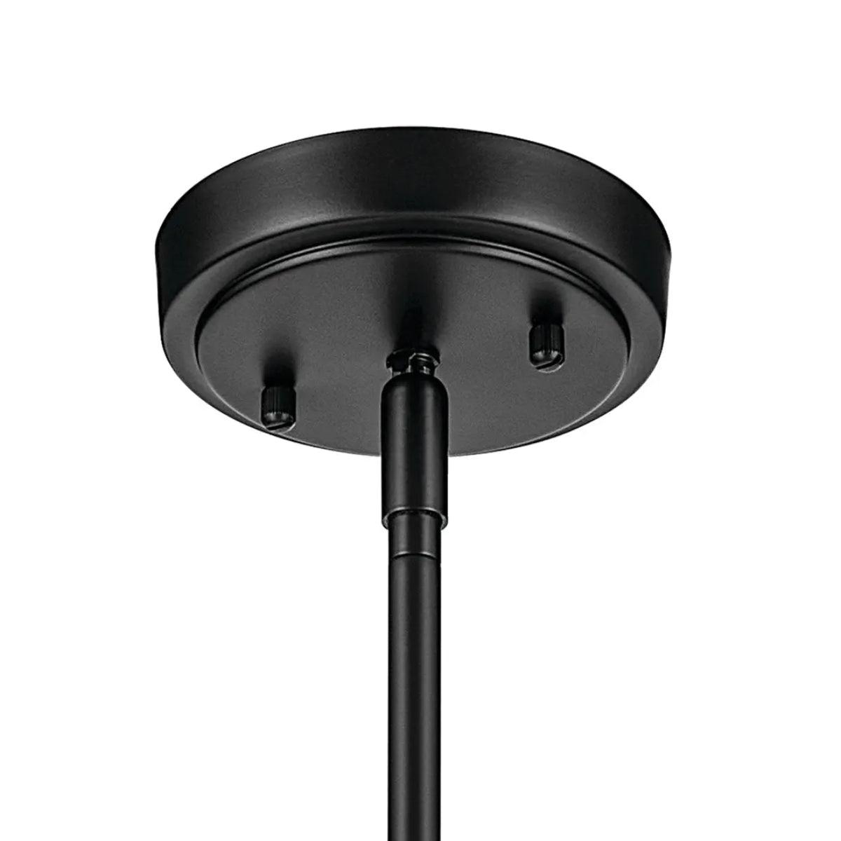 Everly 16" 1-Light Cone Pendant Light with Clear Glass, Black Finish - Bees Lighting