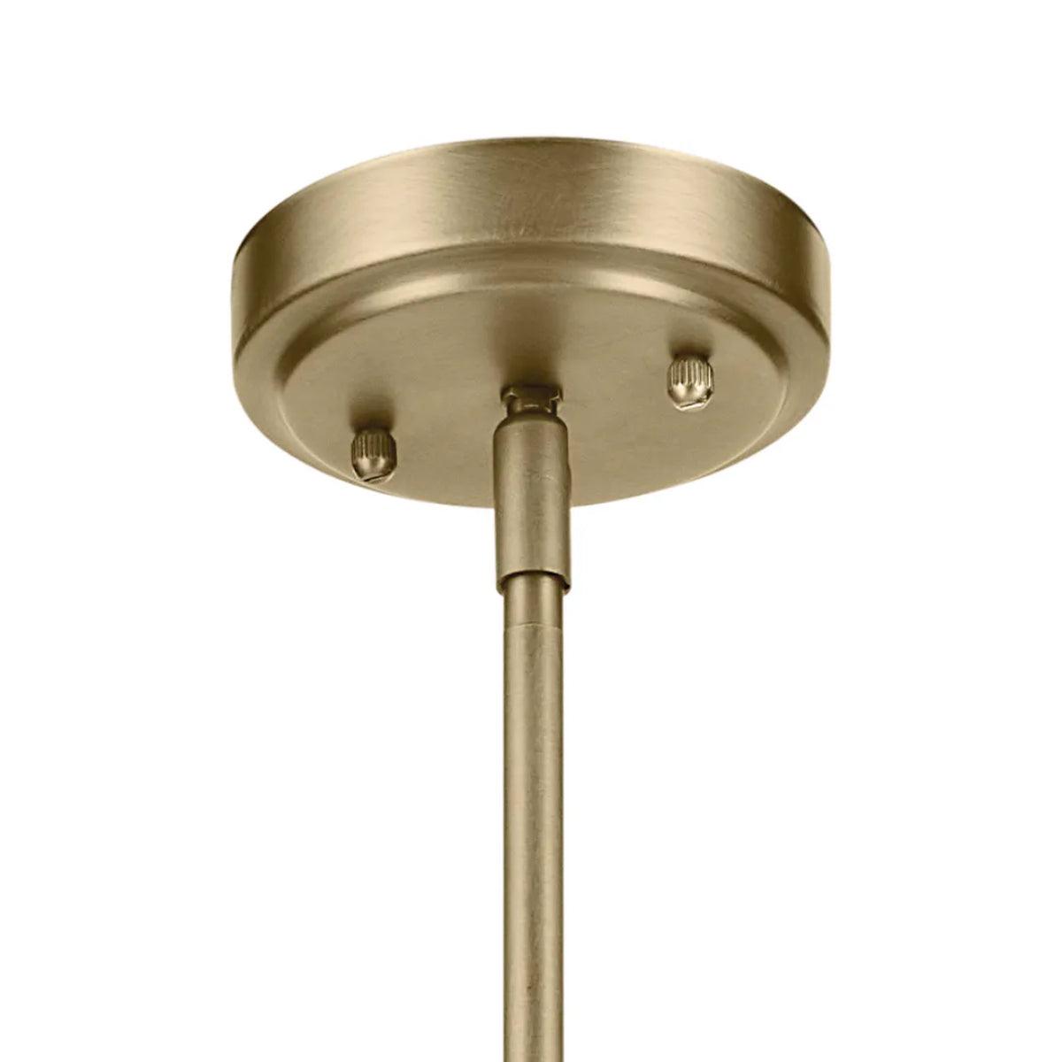 Everly 16" 1-Light Cone Pendant Light with Clear Seeded Glass, Natural Brass Finish - Bees Lighting