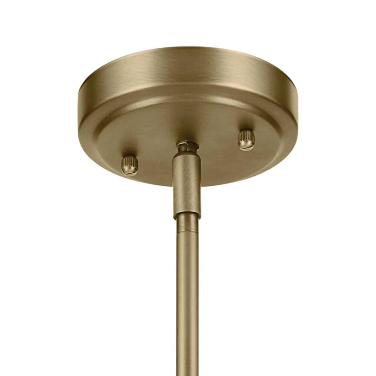 Everly 16" 1-Light Cone Pendant Light with Clear Glass, Natural Brass Finish - Bees Lighting