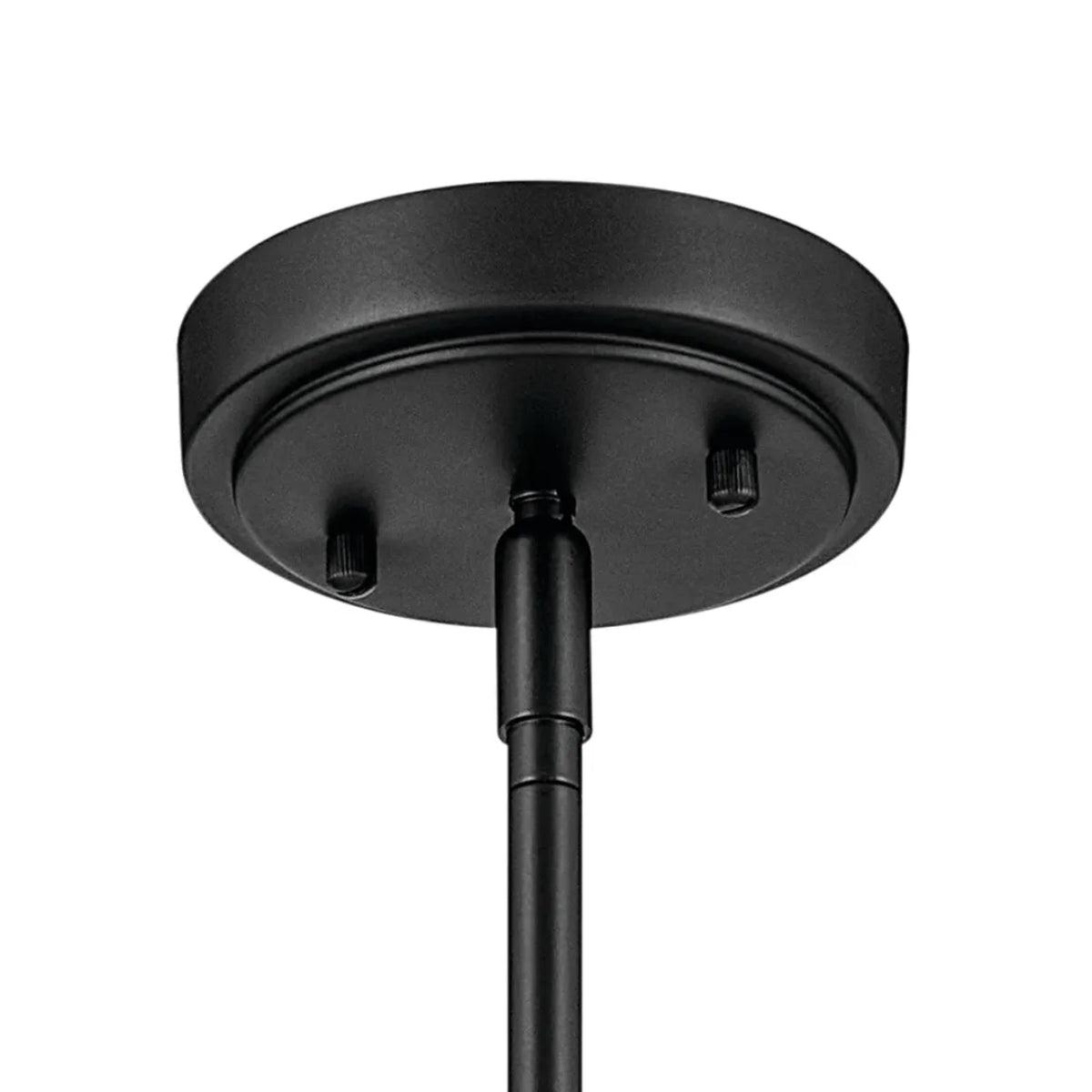 Everly 14" 1-Light Mini Pendant Light with Clear Seeded Glass, Black Finish - Bees Lighting