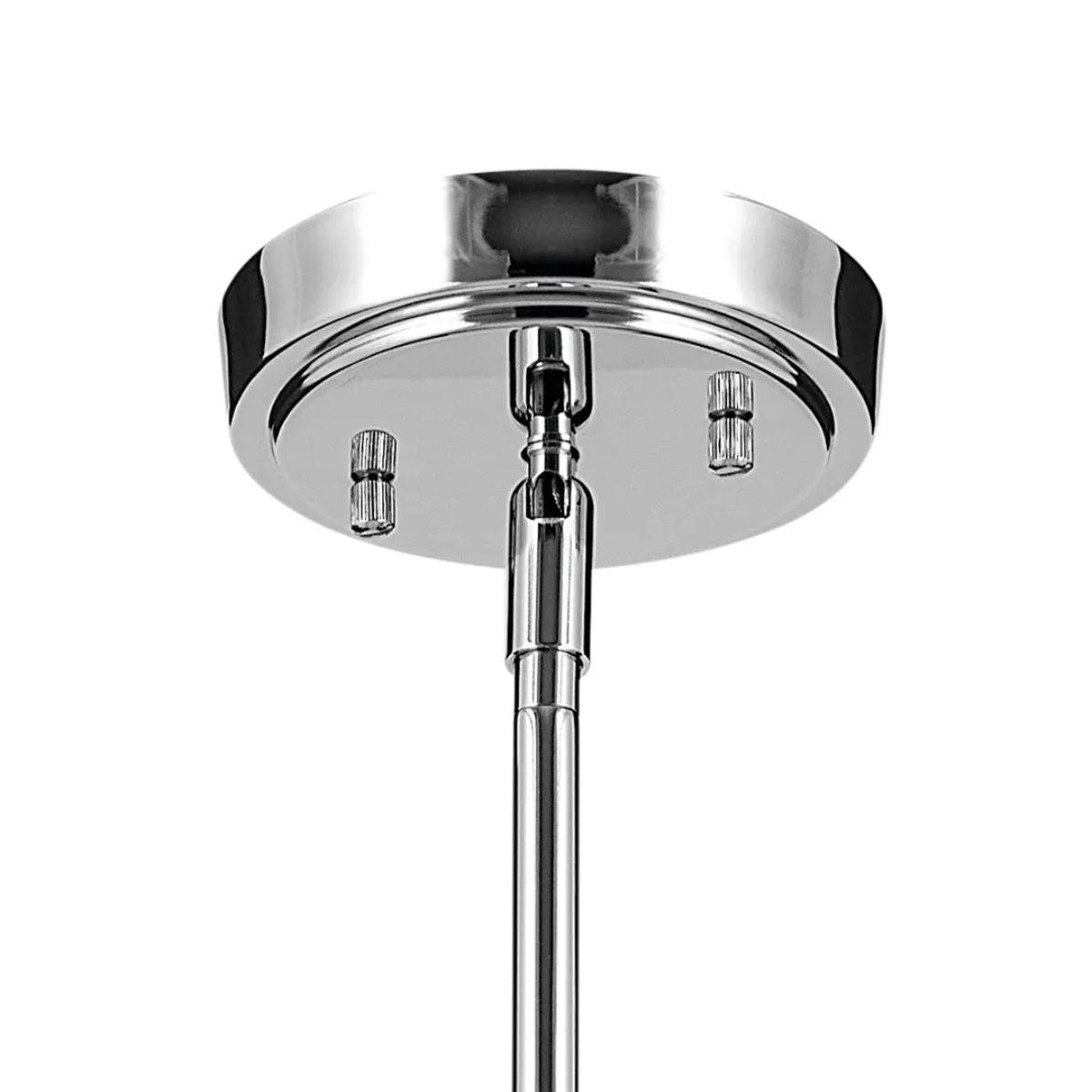 Everly 14" 1-Light Mini Pendant Light with Clear Seeded Glass, Chrome Finish - Bees Lighting