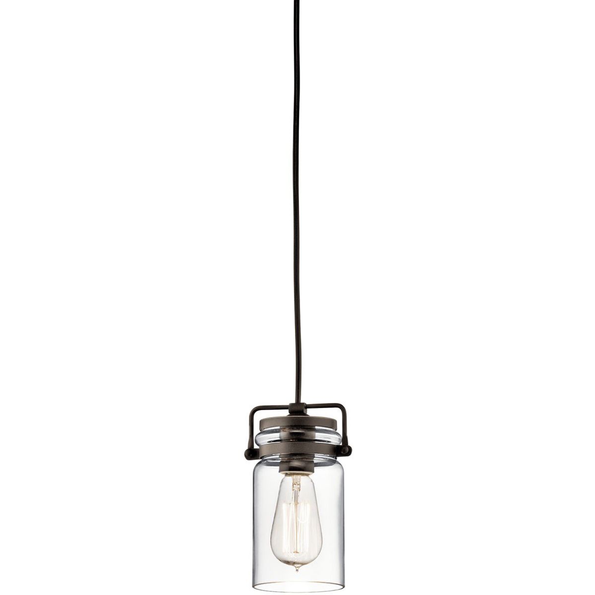Brinley 5 in. Pendant Light Bronze Finish - Bees Lighting