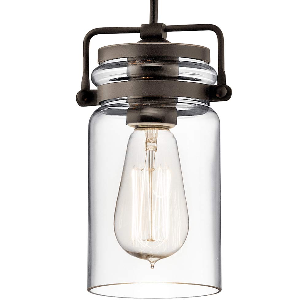 Brinley 5 in. Pendant Light Bronze Finish - Bees Lighting