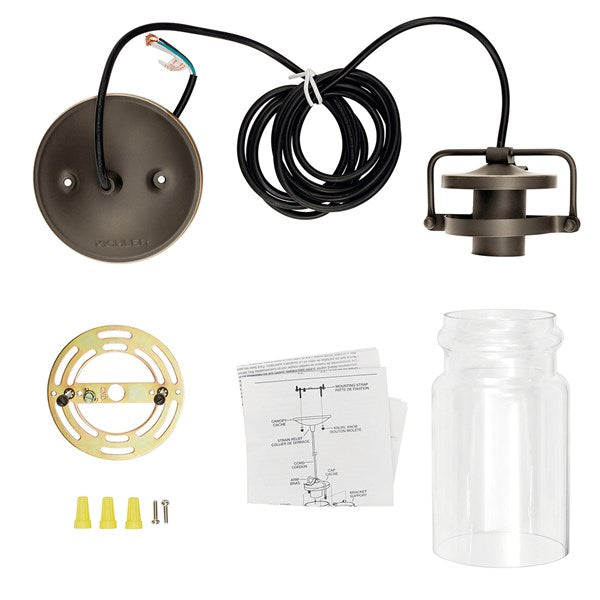 Brinley 5 in. Pendant Light Bronze Finish - Bees Lighting