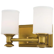 Harbour Point 14" 2-Light Bath Vanity, Liberty Gold Finish - Bees Lighting