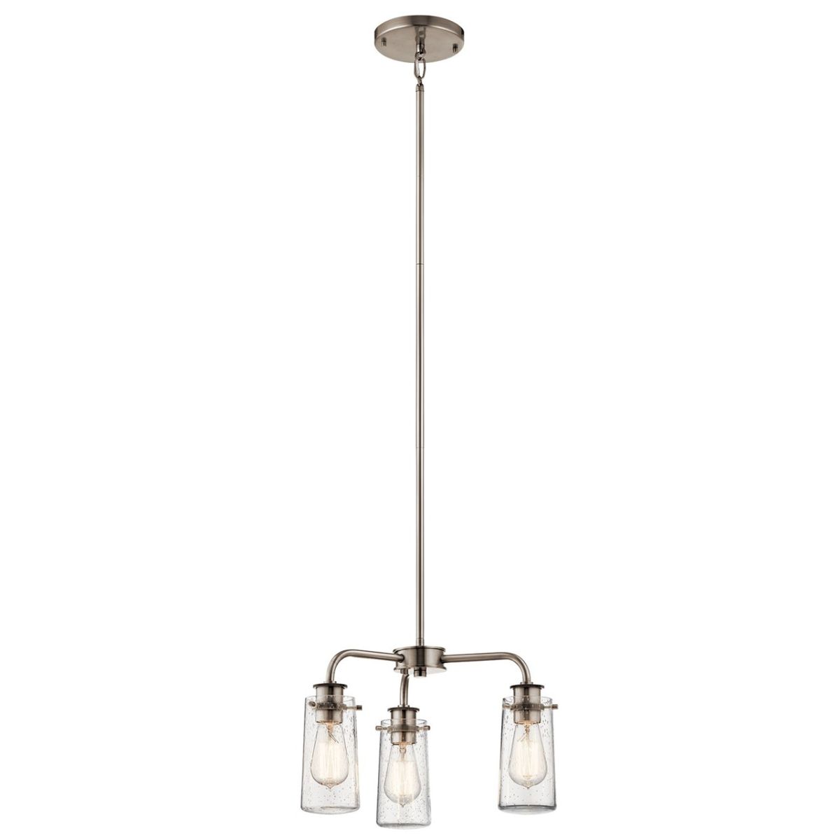 Braelyn 18 in. 3 Lights Chandelier Silver Finish - Bees Lighting