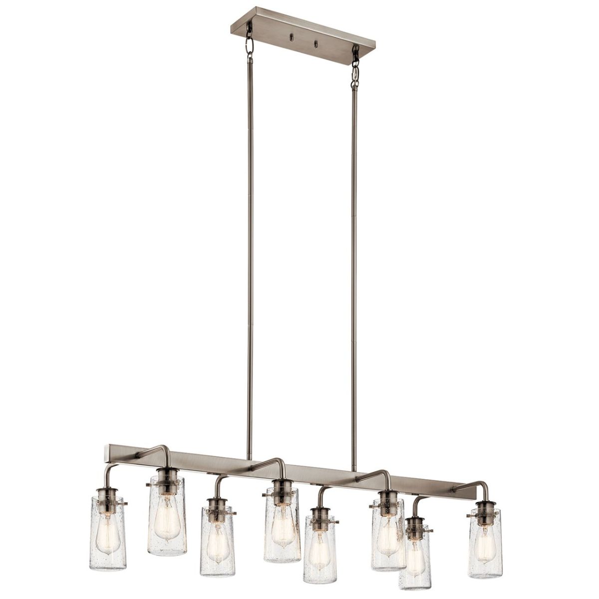 Braelyn 42 in. 8 Lights Chandelier Silver Finish - Bees Lighting