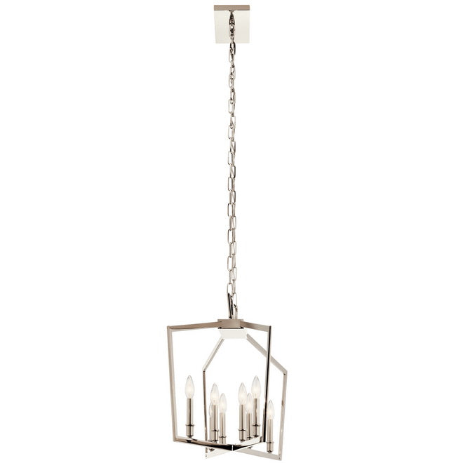 Abbotswell 42 in. 8 Lights Chandelier Polished Nickel - Bees Lighting