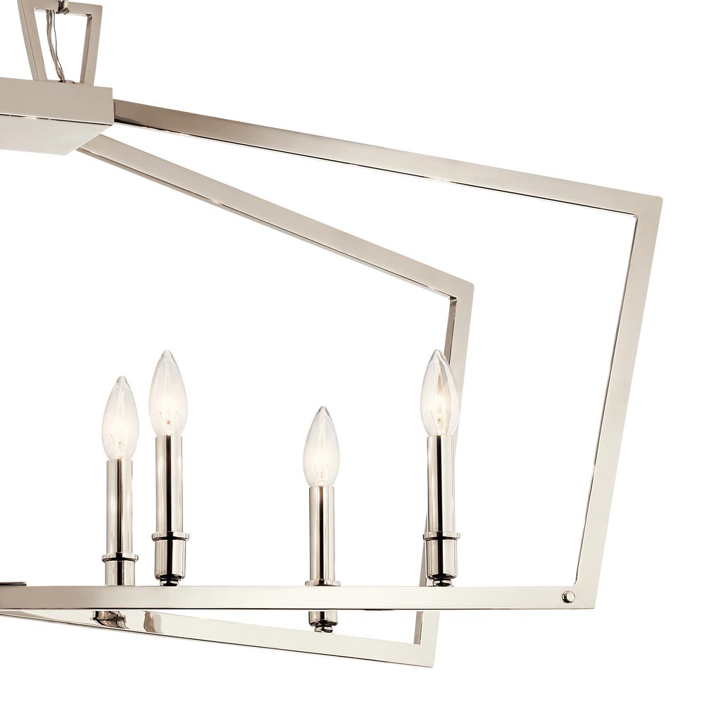 Abbotswell 42 in. 8 Lights Chandelier Polished Nickel - Bees Lighting
