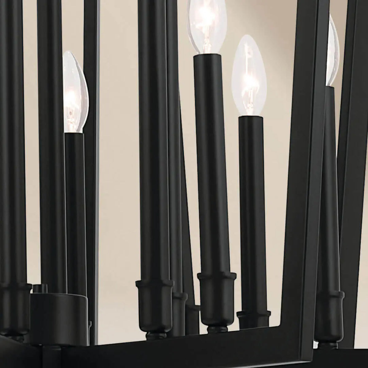 Abbotswell 37 in. 16 Lights Chandelier Black Finish - Bees Lighting