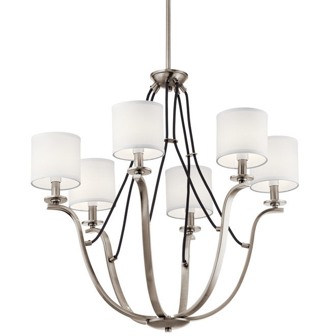 Thisbe 28 in. 6 Lights Chandelier Pewter Finish - Bees Lighting