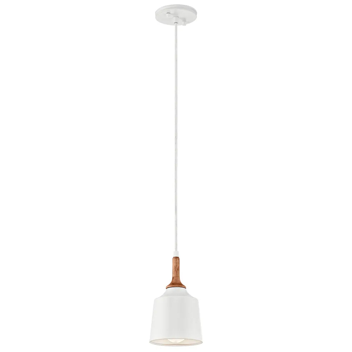 Danika 5 In. Pendant Light White Finish - Bees Lighting