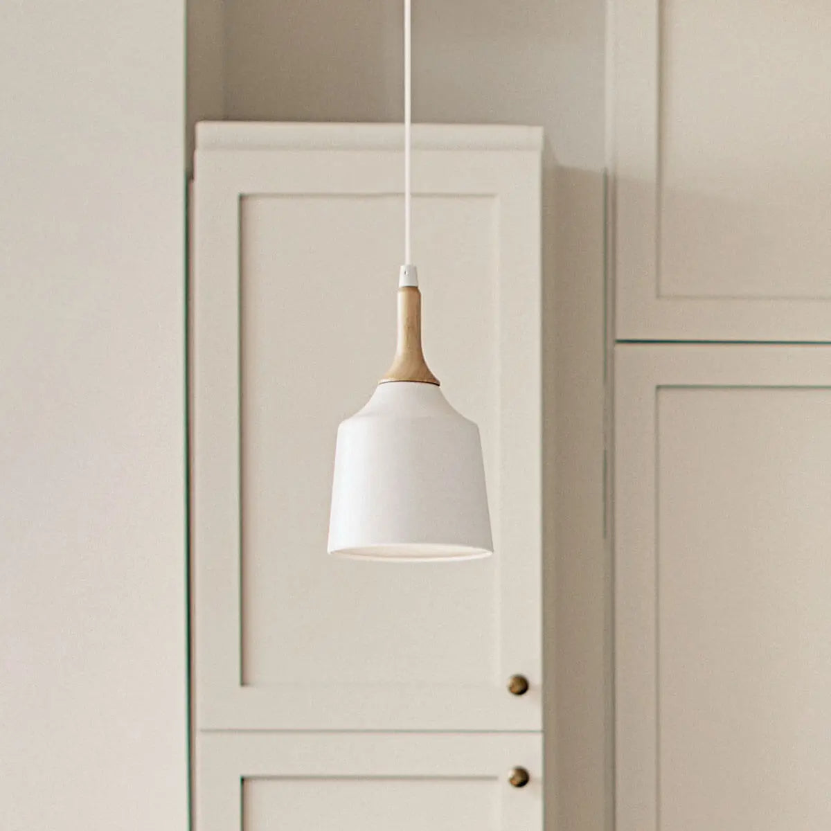 Danika 5 In. Pendant Light White Finish - Bees Lighting