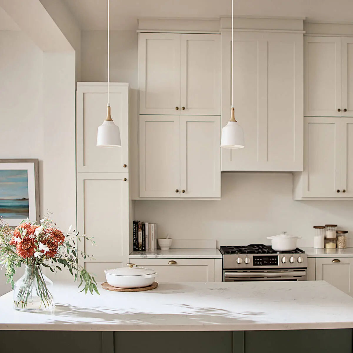 Danika 5 In. Pendant Light White Finish - Bees Lighting