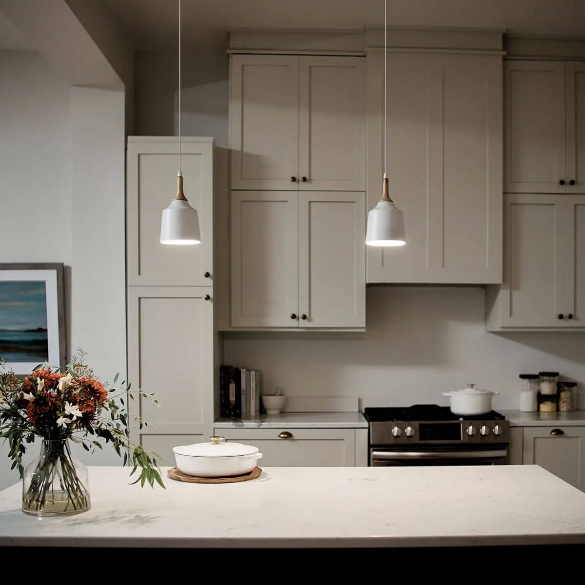Danika 5 In. Pendant Light White Finish - Bees Lighting