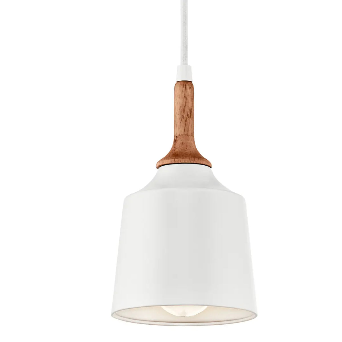 Danika 5 In. Pendant Light White Finish - Bees Lighting