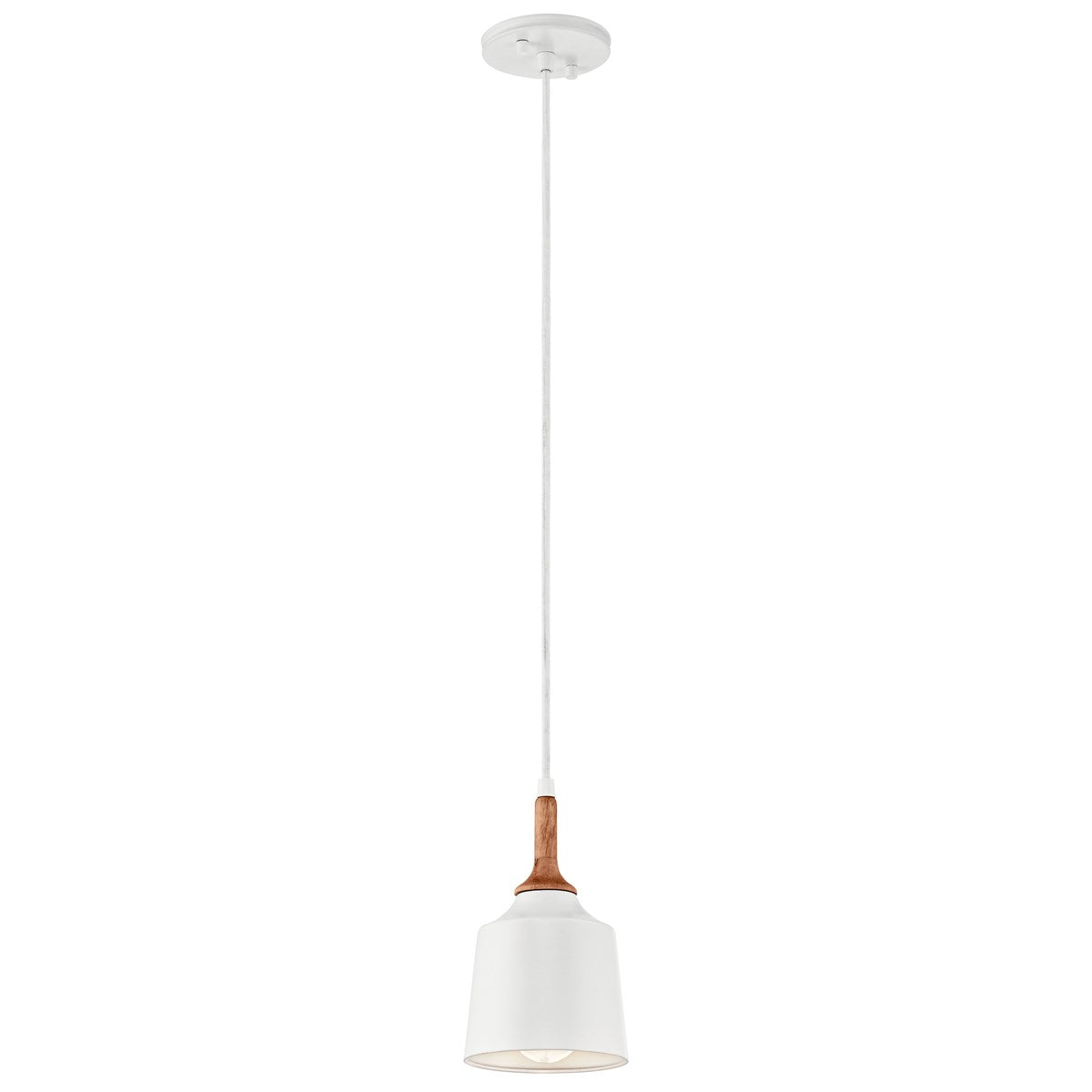 Danika 5 In. Pendant Light White Finish - Bees Lighting