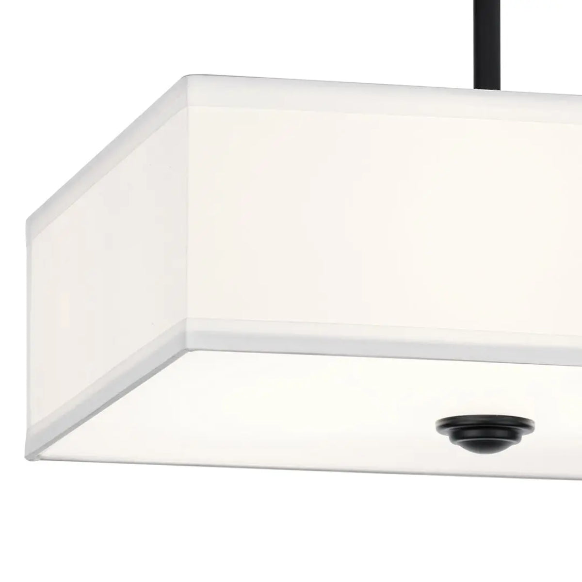 Shailene 14" 3-Light Square Semi-Flush Mount, Black Finish - Bees Lighting
