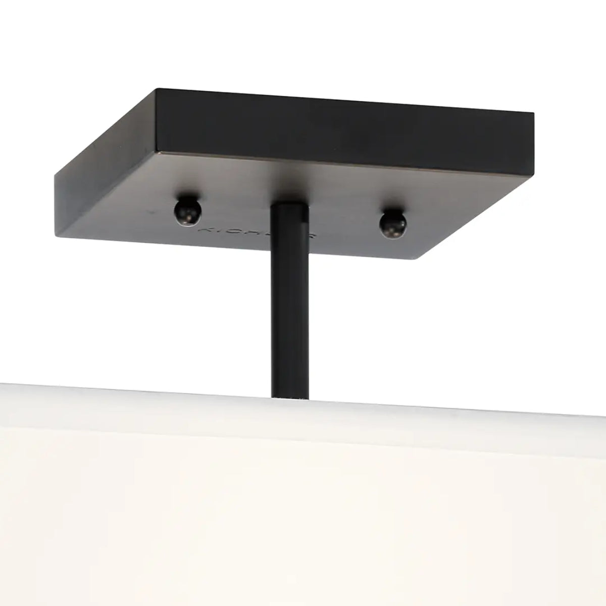 Shailene 14" 3-Light Square Semi-Flush Mount, Black Finish - Bees Lighting