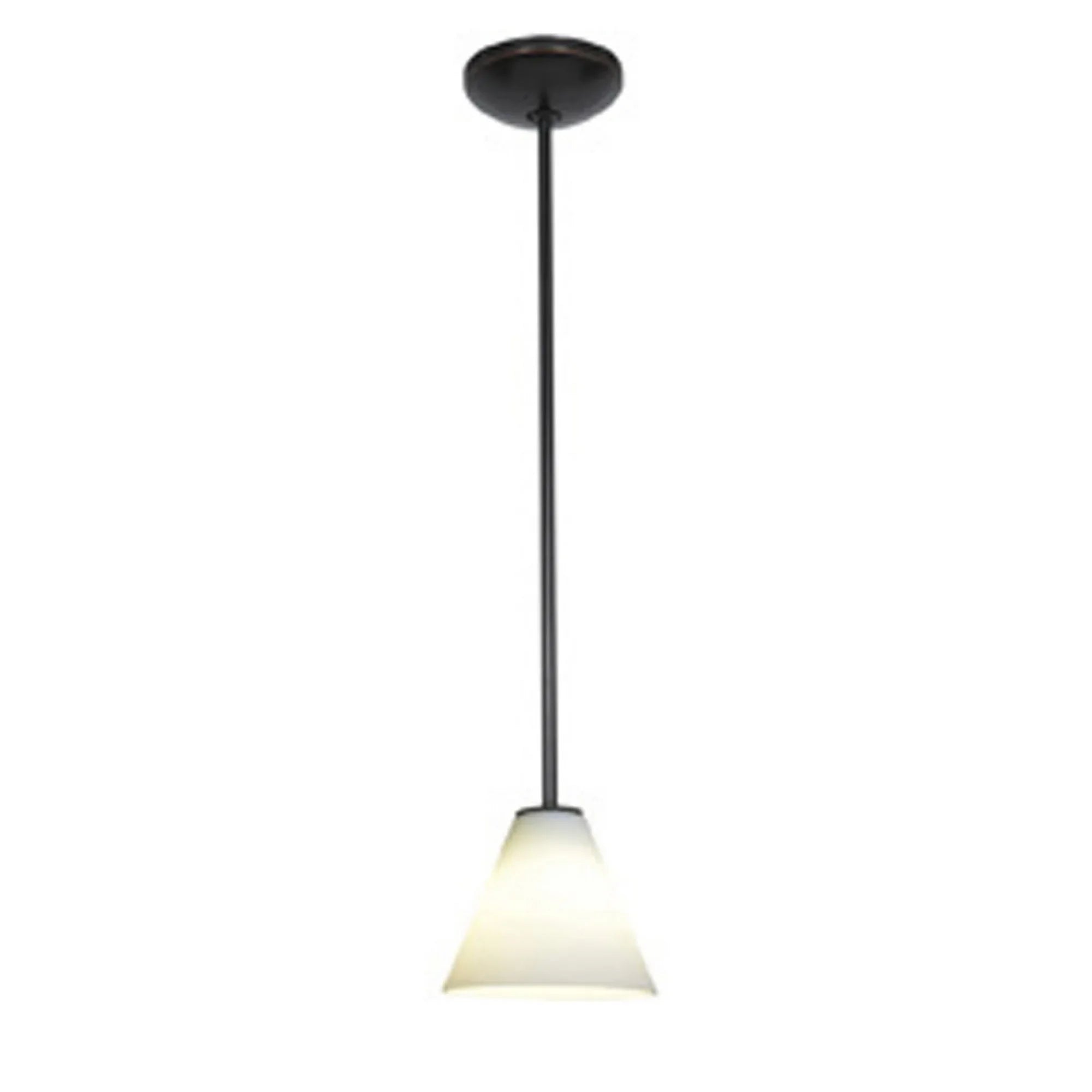 Martini 7" Pendant, Oil Rubbed Bronze Finish, White Diffuser, Rod - Bees Lighting
