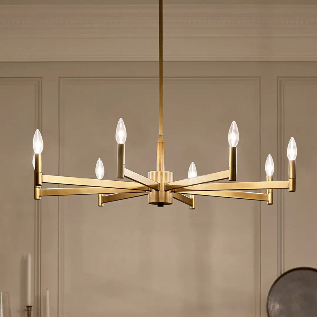 Erzo 36 In Chandelier Brass finish - Bees Lighting