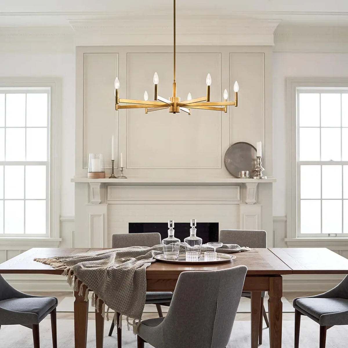 Erzo 36 In Chandelier Brass finish - Bees Lighting