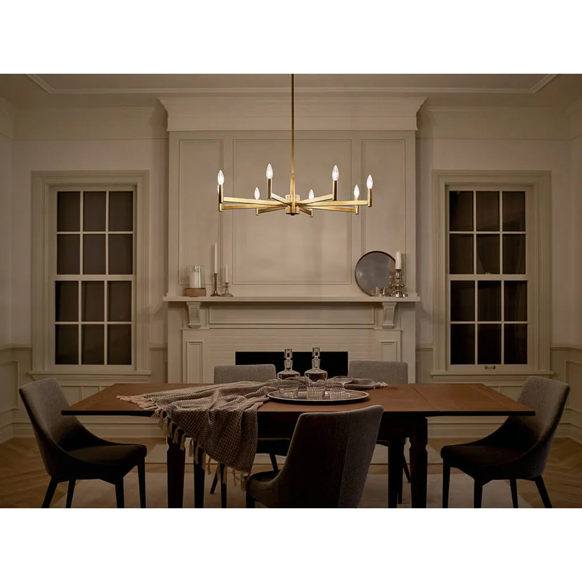 Erzo 36 In Chandelier Brass finish - Bees Lighting