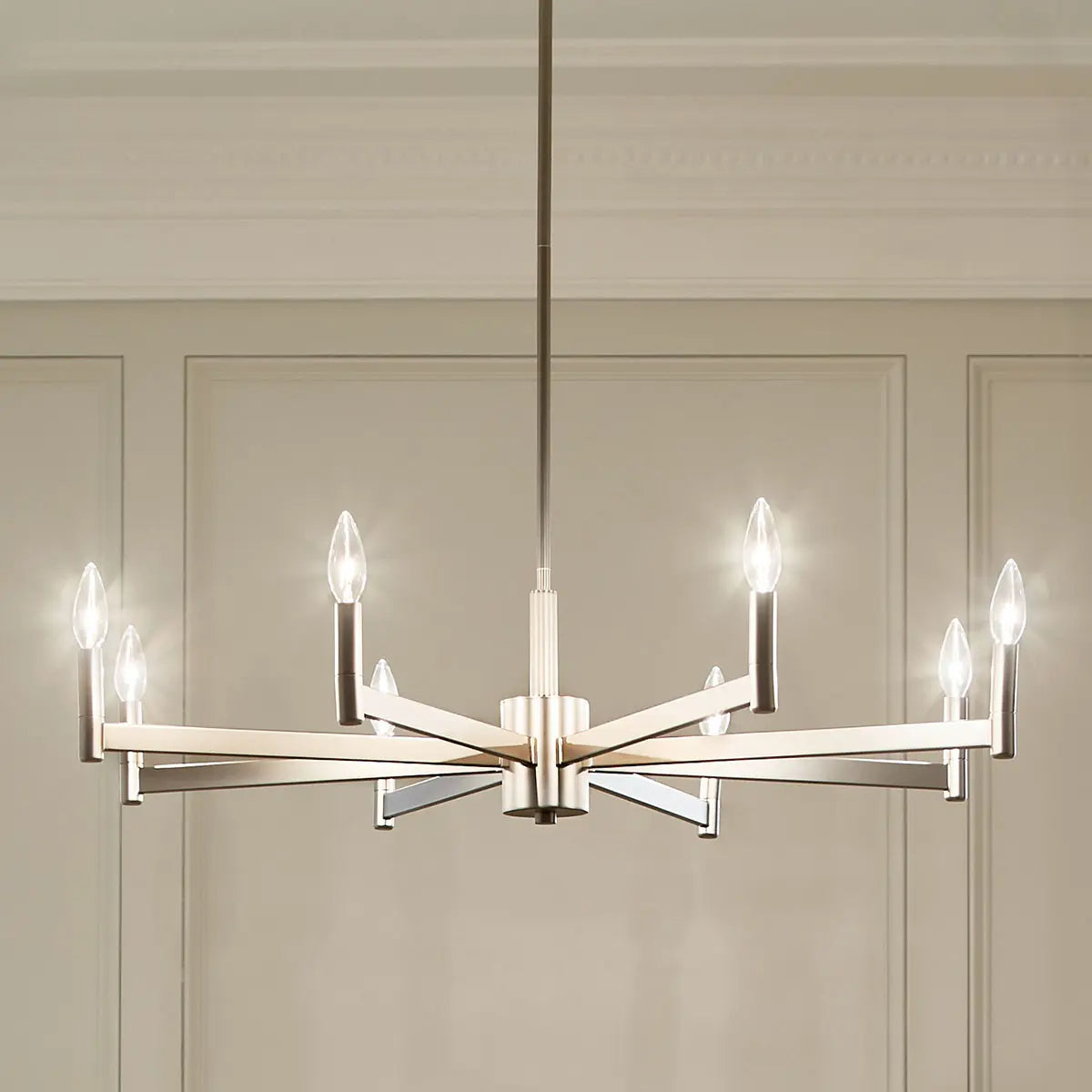 Erzo 36 In Chandelier Nickel finish - Bees Lighting