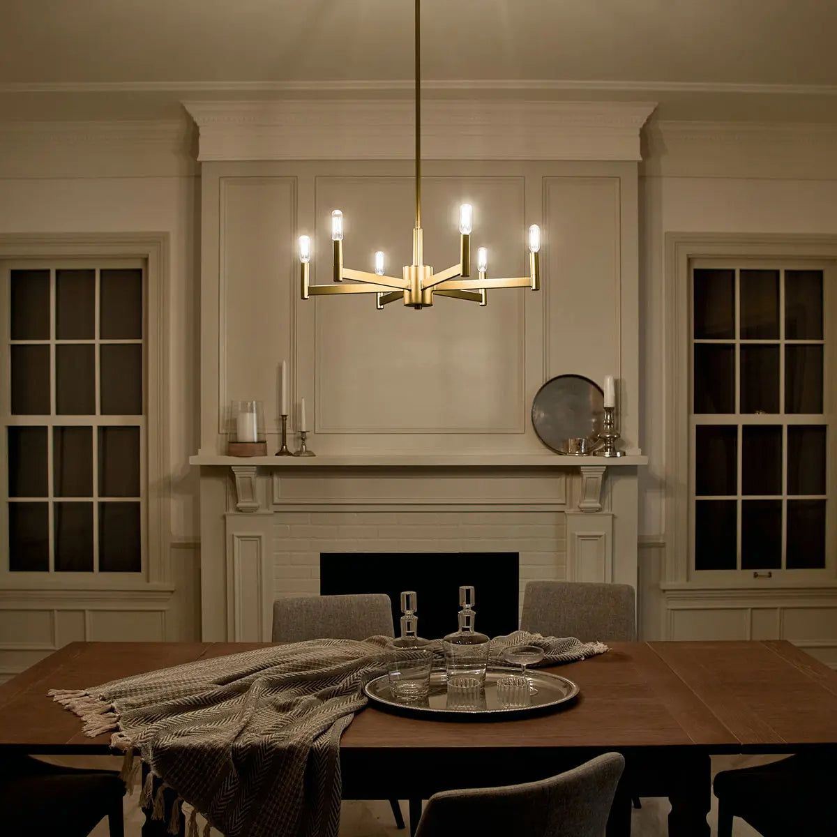 Erzo 26 In Chandelier Brass finish - Bees Lighting