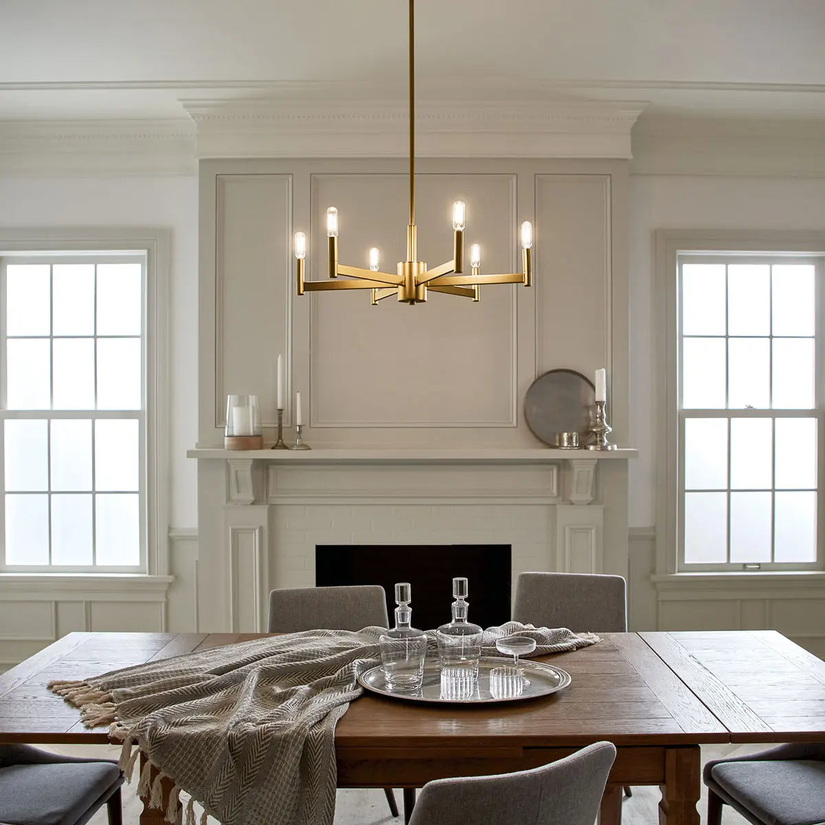 Erzo 26 In Chandelier Brass finish - Bees Lighting
