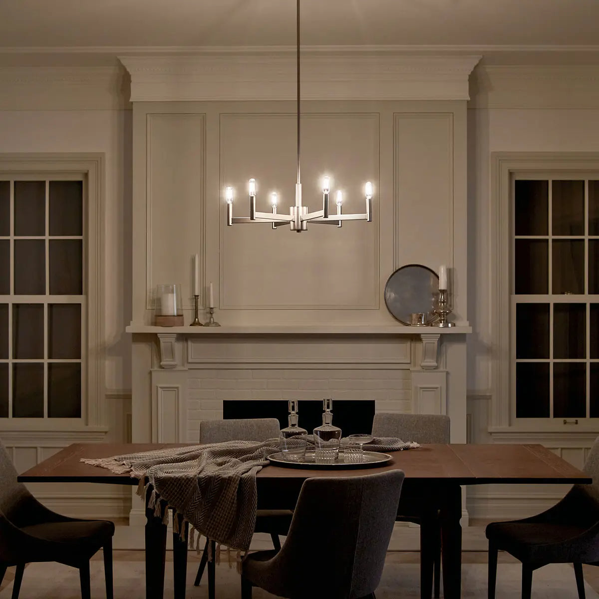 Erzo 26 In Chandelier Nickel finish - Bees Lighting