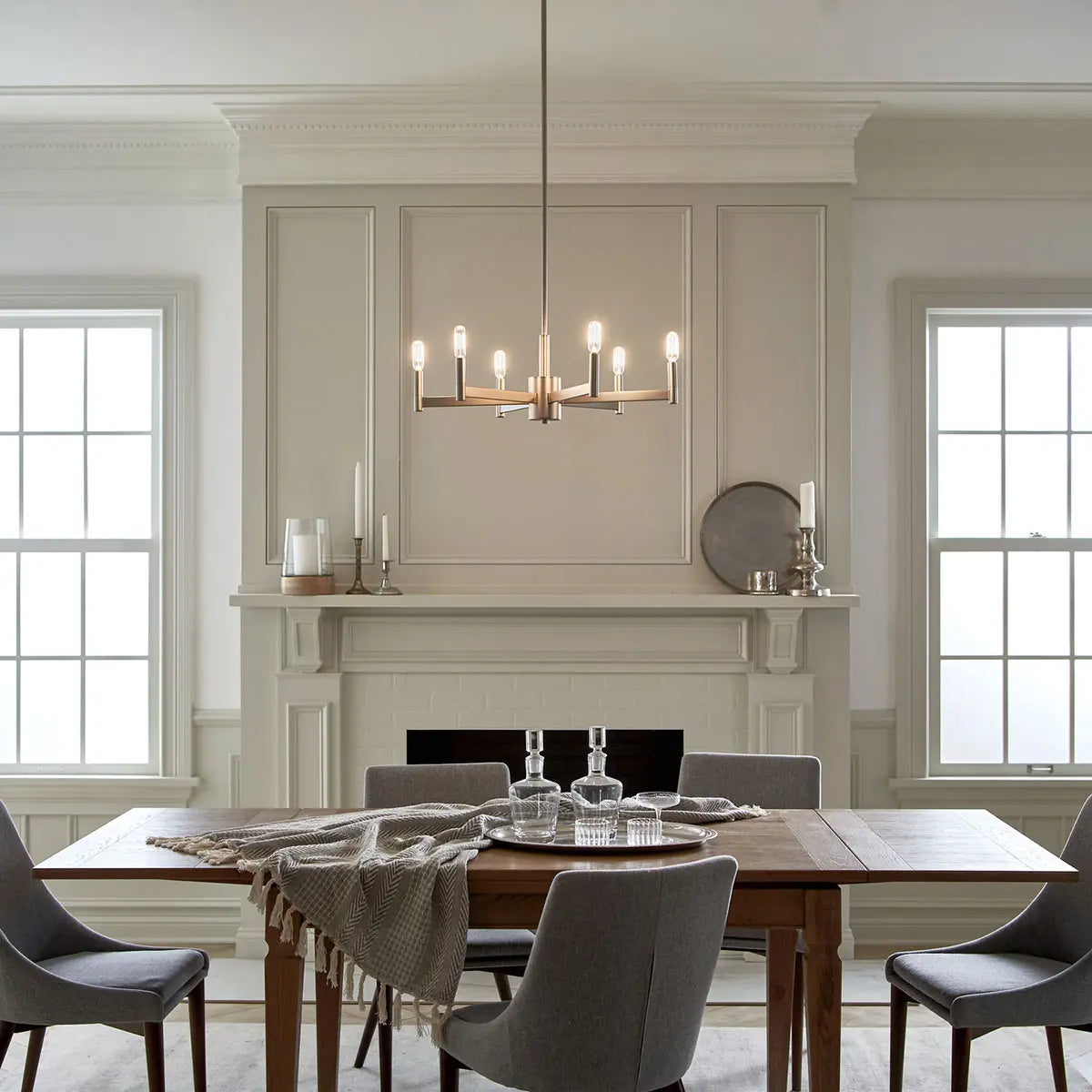 Erzo 26 In Chandelier Nickel finish - Bees Lighting