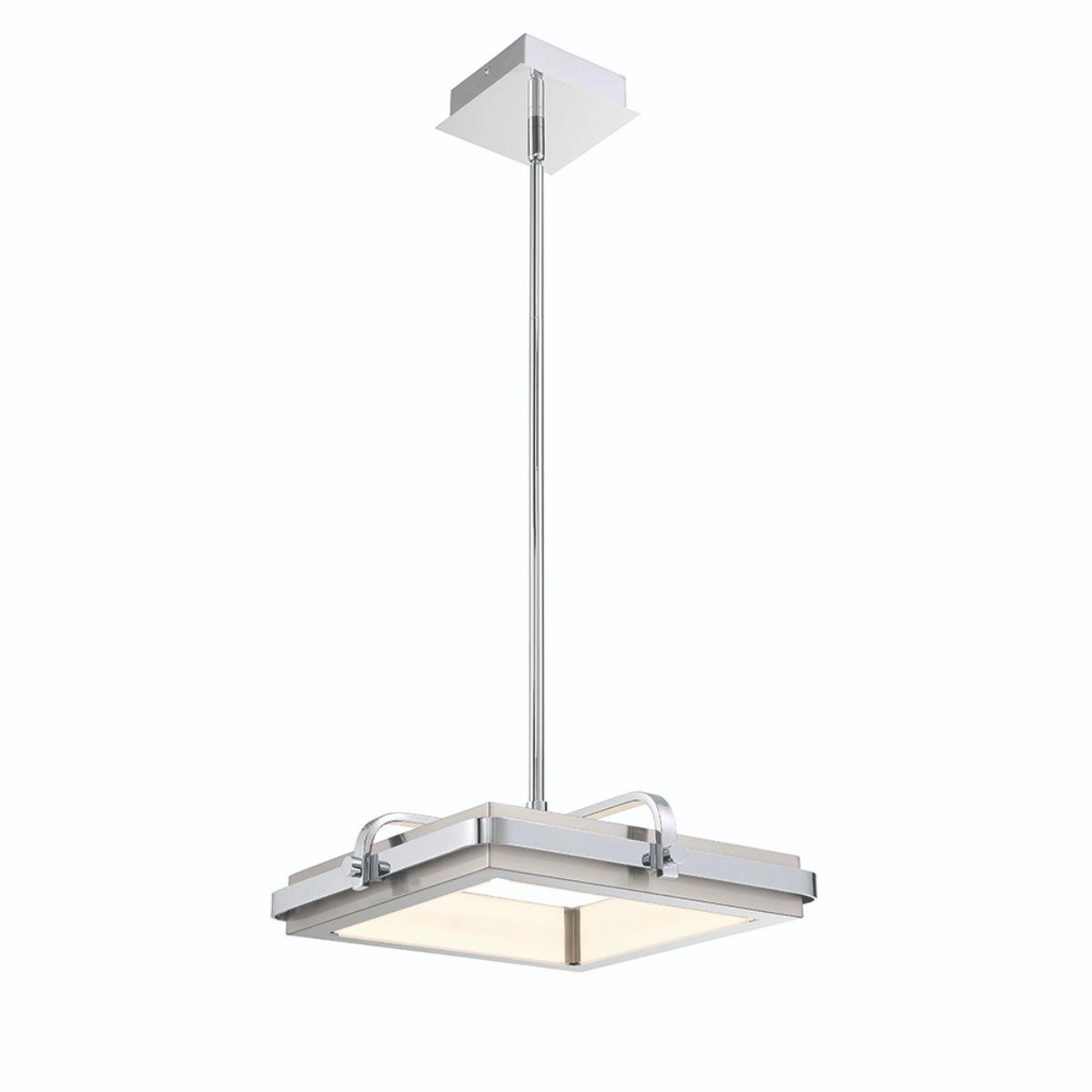 Annilo 15 in. LED Pendant Light Chrome Finish - Bees Lighting