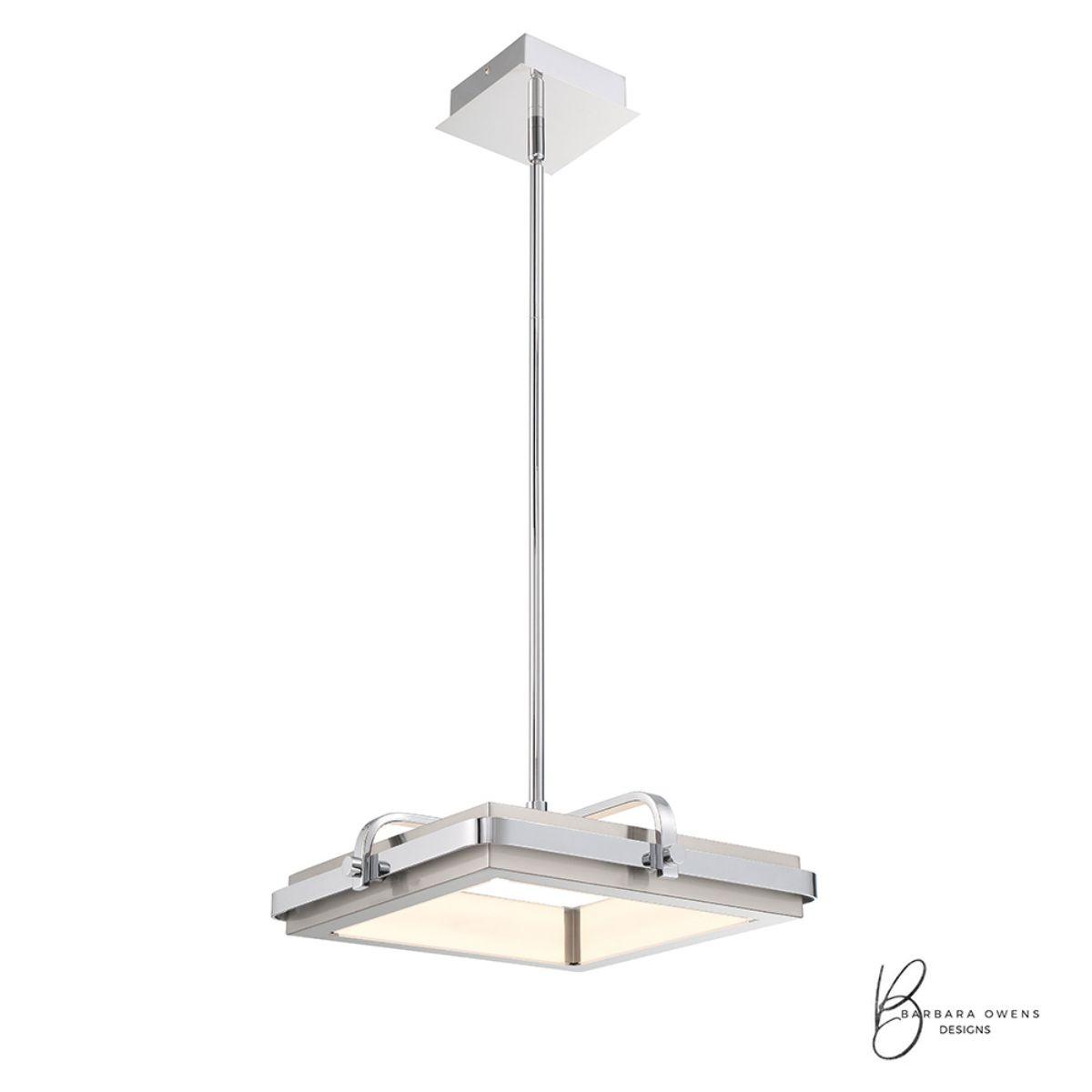 Annilo 15 in. LED Pendant Light Chrome Finish - Bees Lighting