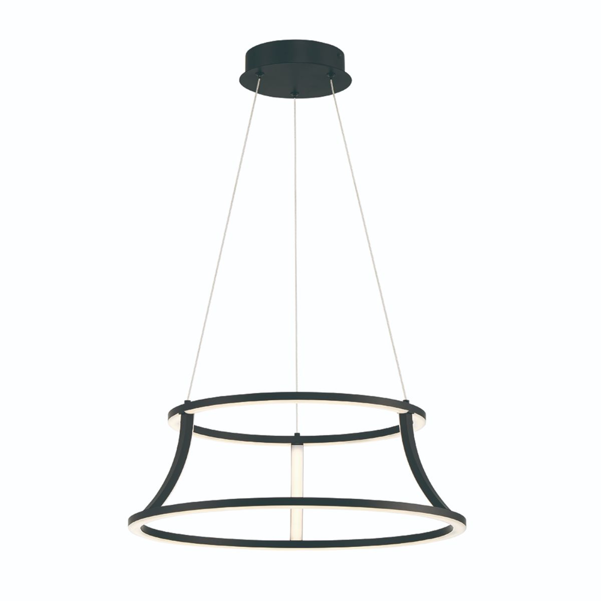 Cadoux 20 in. LED Chandelier Matte Black Finish - Bees Lighting