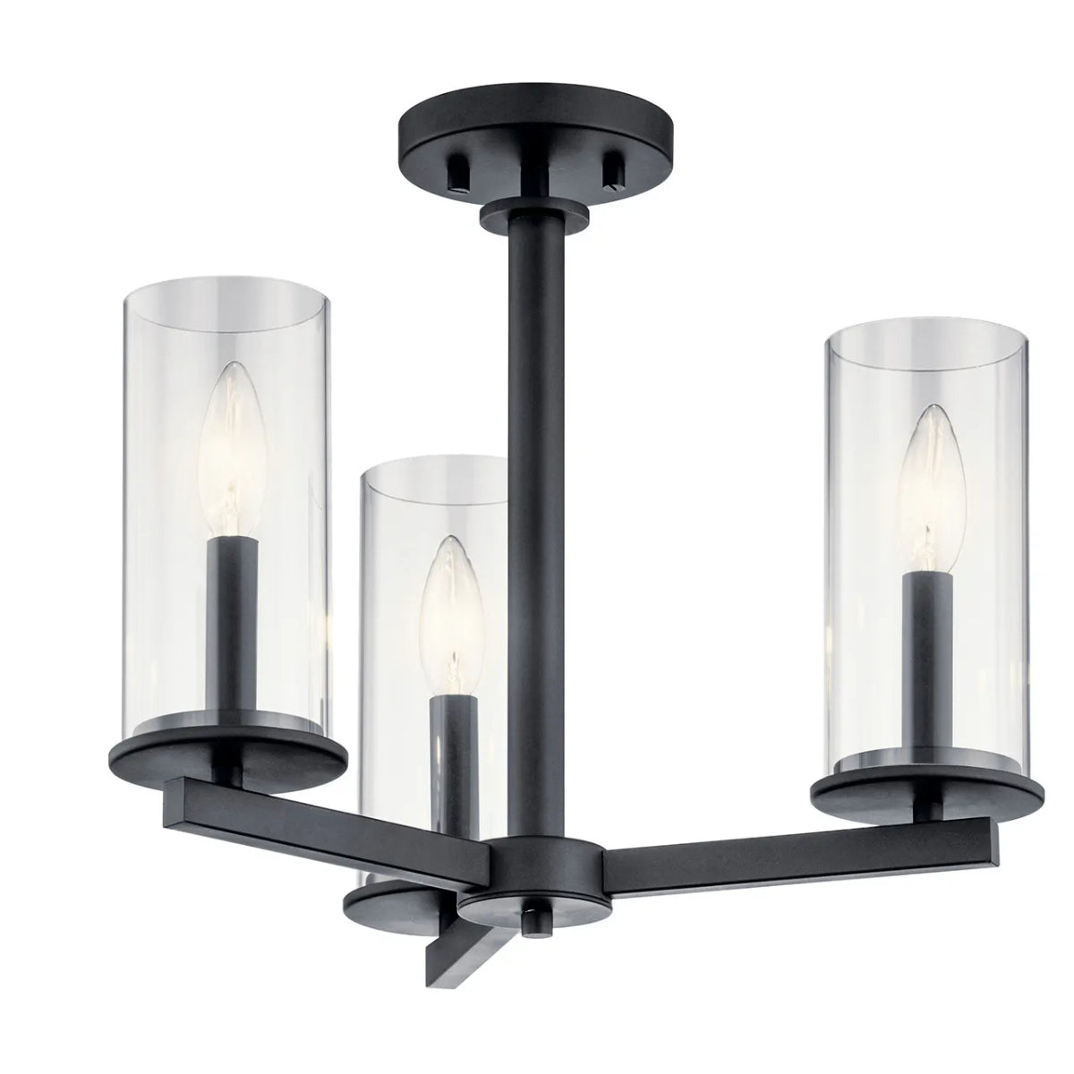 Crosby 18" 3-Light Convertible Chandelier/Semi Flush - Bees Lighting