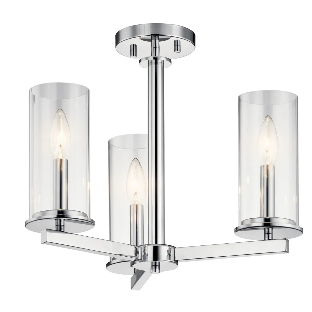 Crosby 18" 3-Light Convertible Chandelier/Semi Flush - Bees Lighting