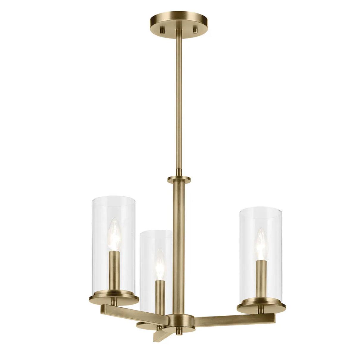 Crosby 18" 3-Light Convertible Chandelier/Semi Flush - Bees Lighting
