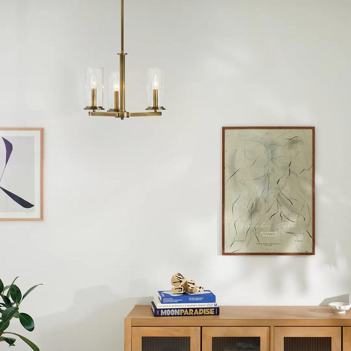 Crosby 18" 3-Light Convertible Chandelier/Semi Flush - Bees Lighting