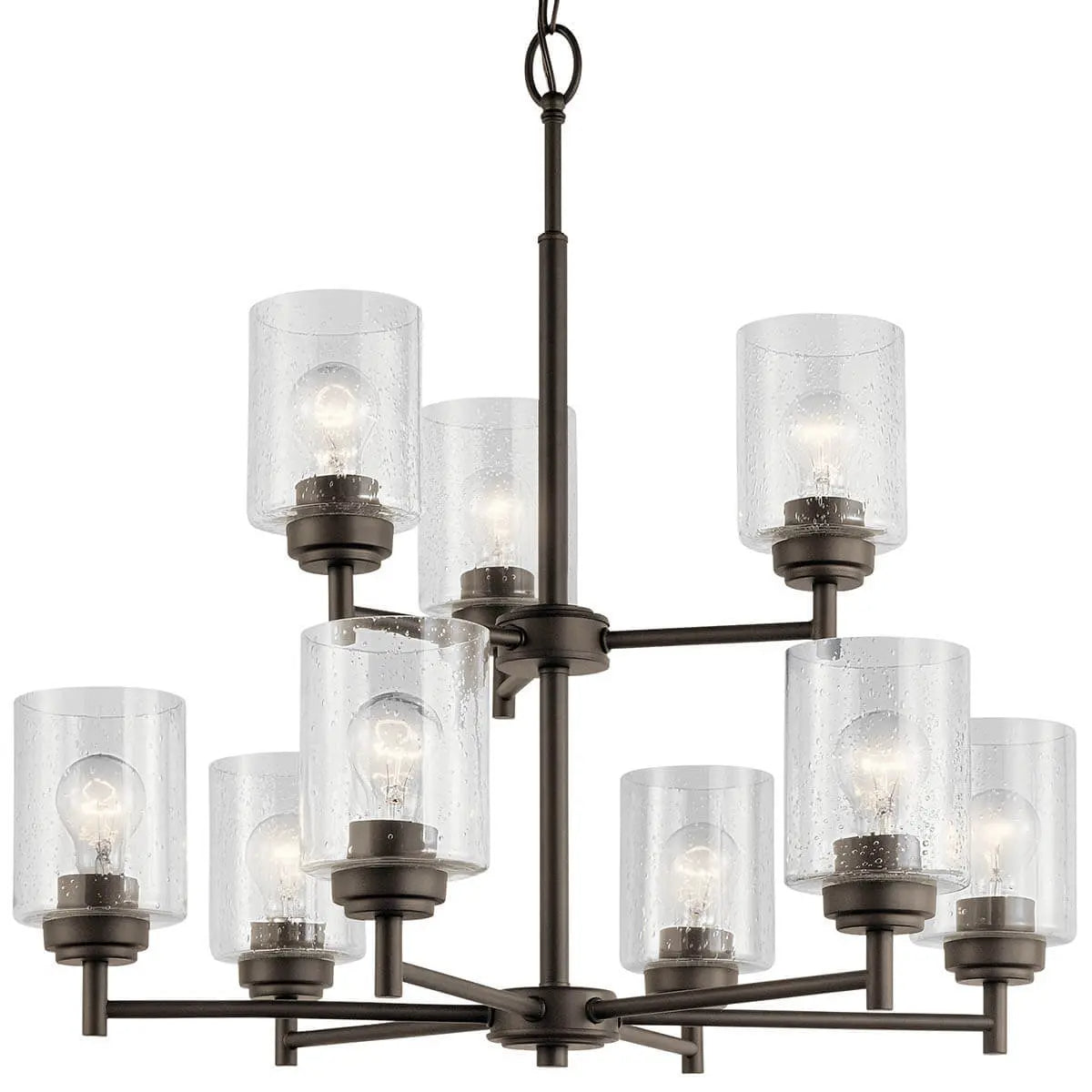 Winslow 27" 9-Light Chandelier, Olde Bronze Finish - Bees Lighting