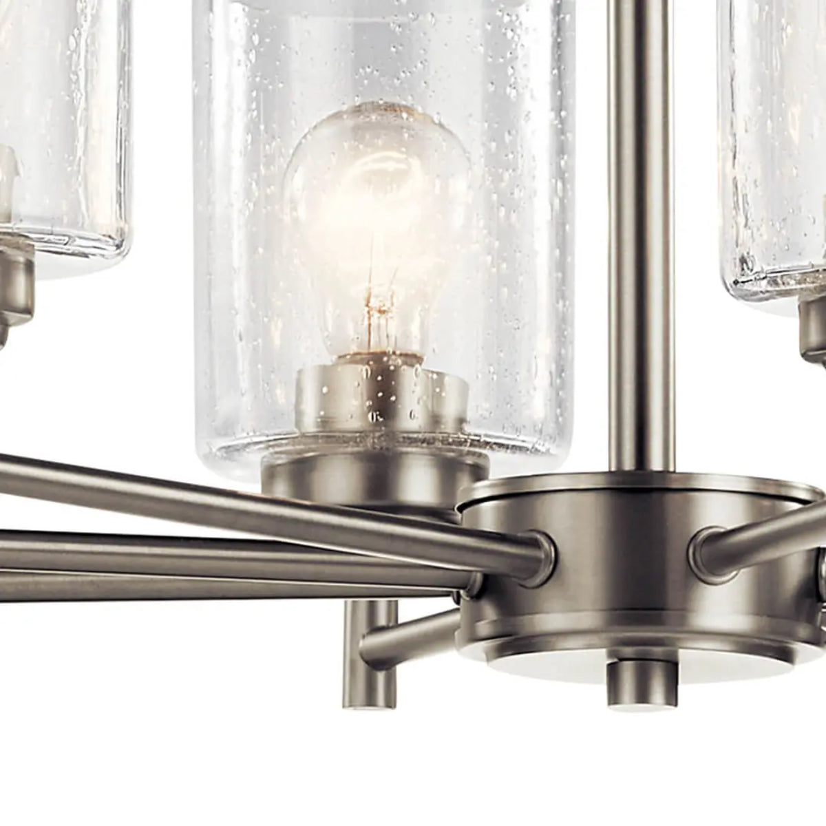 Winslow 45" 8-Light Chandelier, Brushed Nickel Finish - Bees Lighting