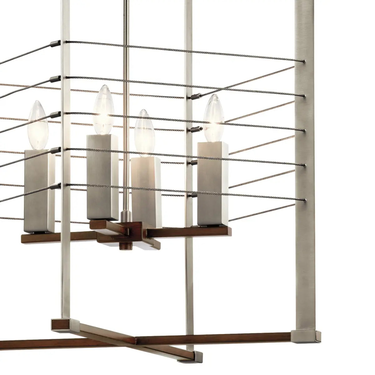 Lente 17 in. 4 Lights Pendant Light Nickel Finish - Bees Lighting